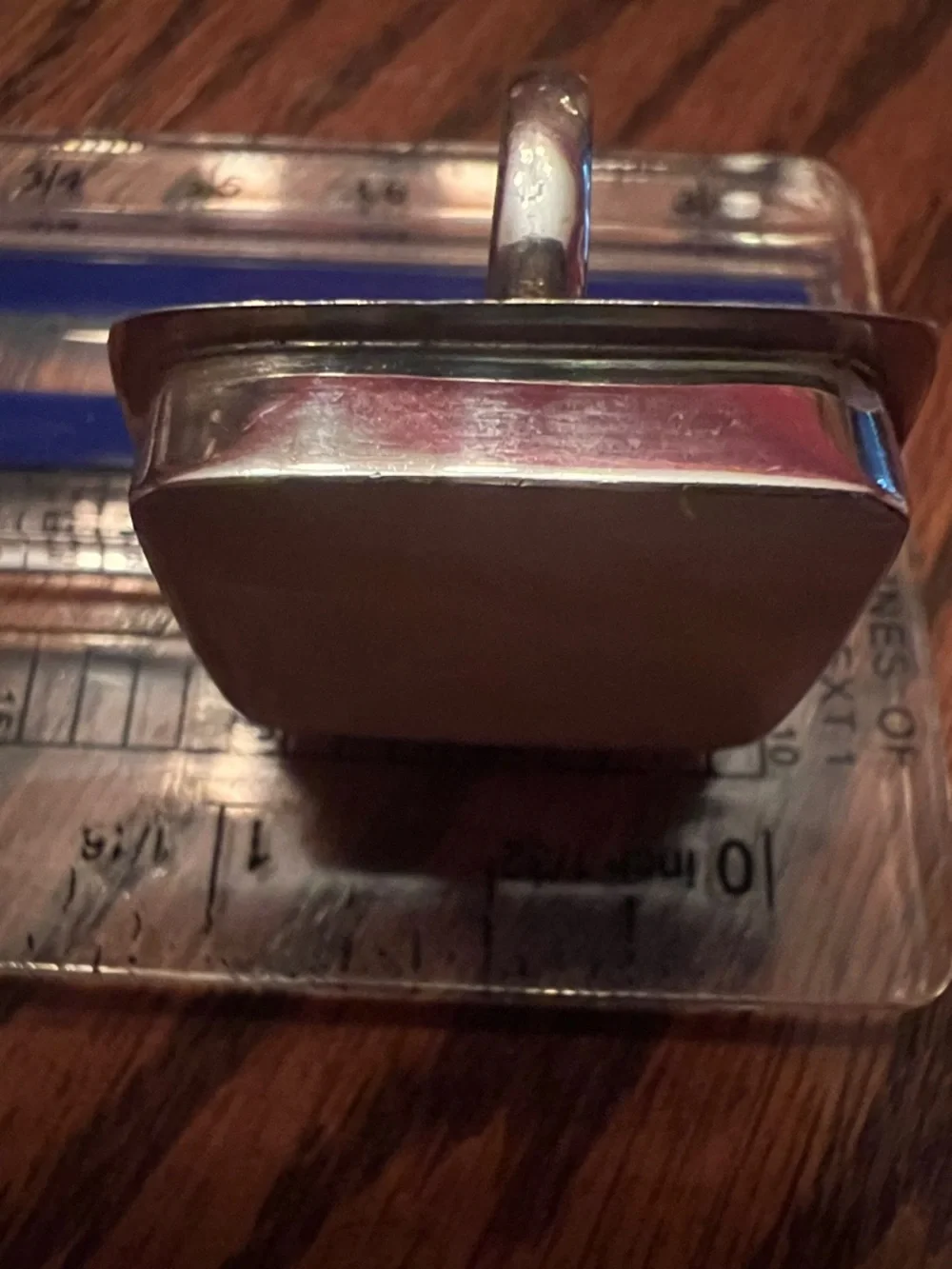 Silver Ring with Large Beautiful White Rectangular Stone - Picture 11 of 11